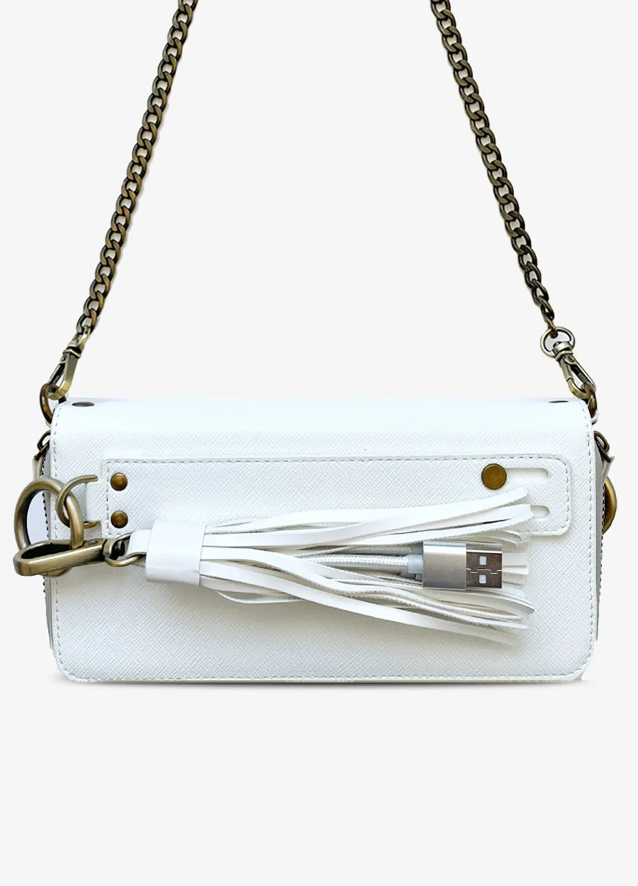 2-in-1 RFID Crossbody Wallet Phone Case in White