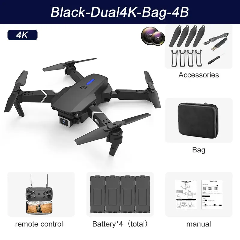 4K Foldable Drone with 1080P Camera & WIFI FPV for All Ages