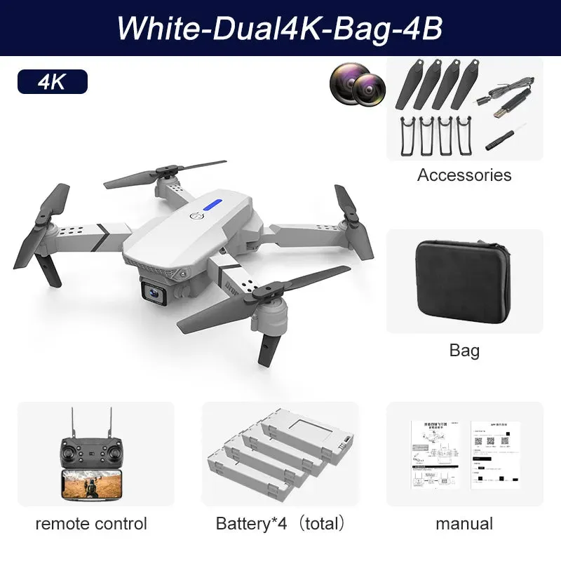 4K Foldable Drone with 1080P Camera & WIFI FPV for All Ages