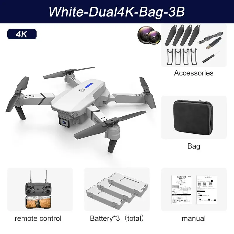 4K Foldable Drone with 1080P Camera & WIFI FPV for All Ages