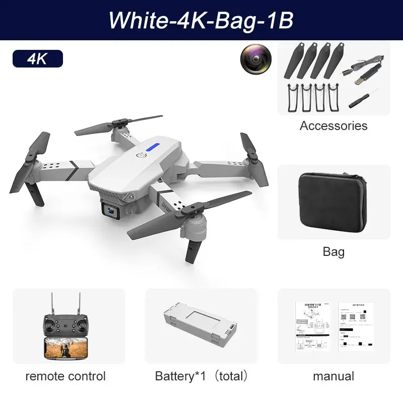 4K Foldable Drone with 1080P Camera & WIFI FPV for All Ages