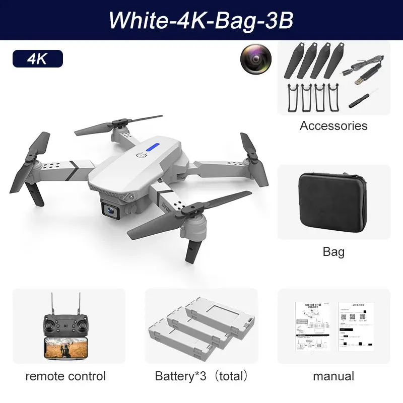 4K Foldable Drone with 1080P Camera & WIFI FPV for All Ages