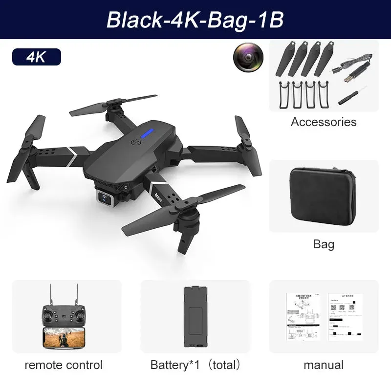 4K Foldable Drone with 1080P Camera & WIFI FPV for All Ages