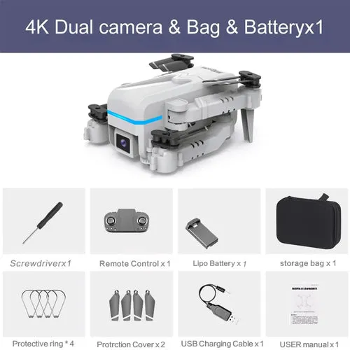 4K Mini Foldable Quadcopter Drone with Dual Camera & Smart Features