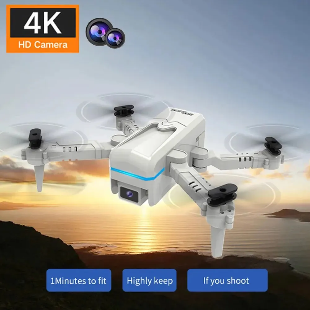 4K Mini Foldable Quadcopter Drone with Dual Camera & Smart Features