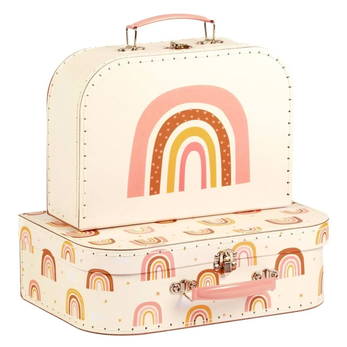 A Little Lovely Company Suitcase Set: Rainbows