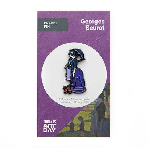 A Sunday Afternoon on the Island of La Grande Jatte Enamel Pin - Today is Art Day