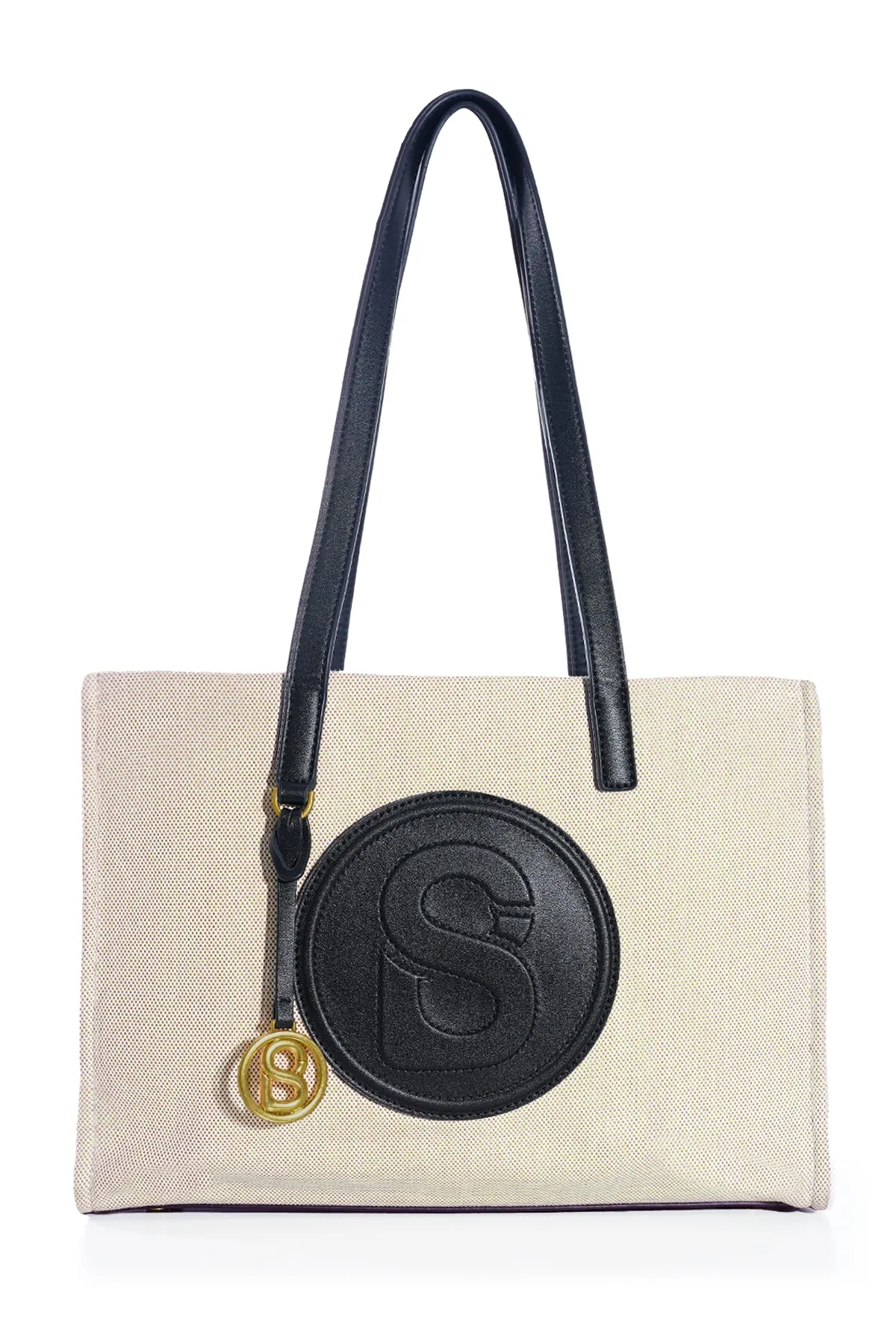 Aaliya Small Canvas Tote Bag - Black