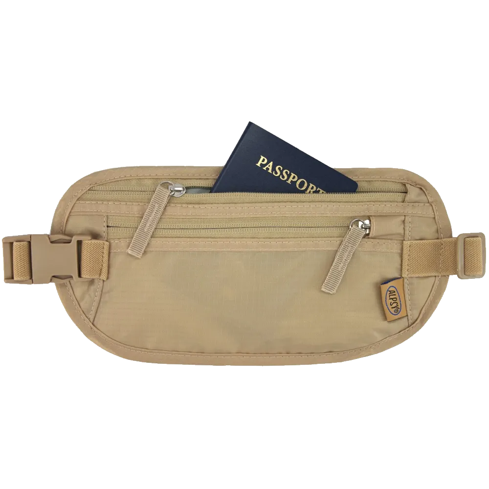 Alpsy Travel Wallet Undercover Money Belt Secure Waist Pack Hidden Pouch