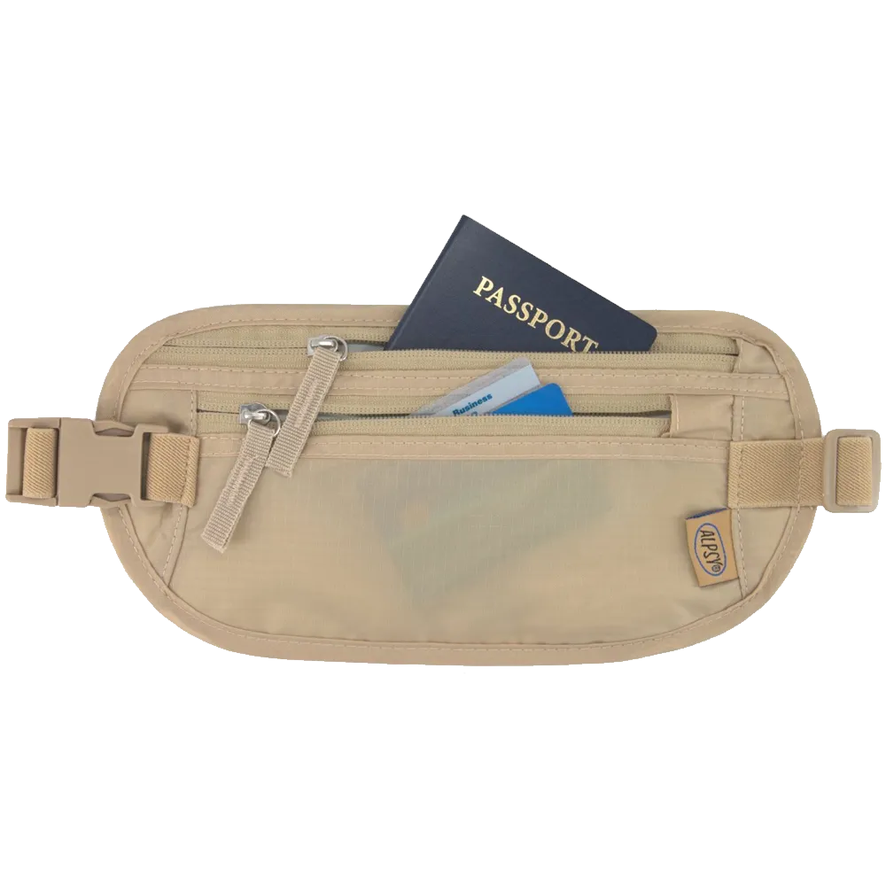 Alpsy Travel Wallet Undercover Money Belt Secure Waist Pack Hidden Pouch