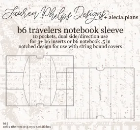 B6 Clear Vinyl Travelers Notebook Sleeve