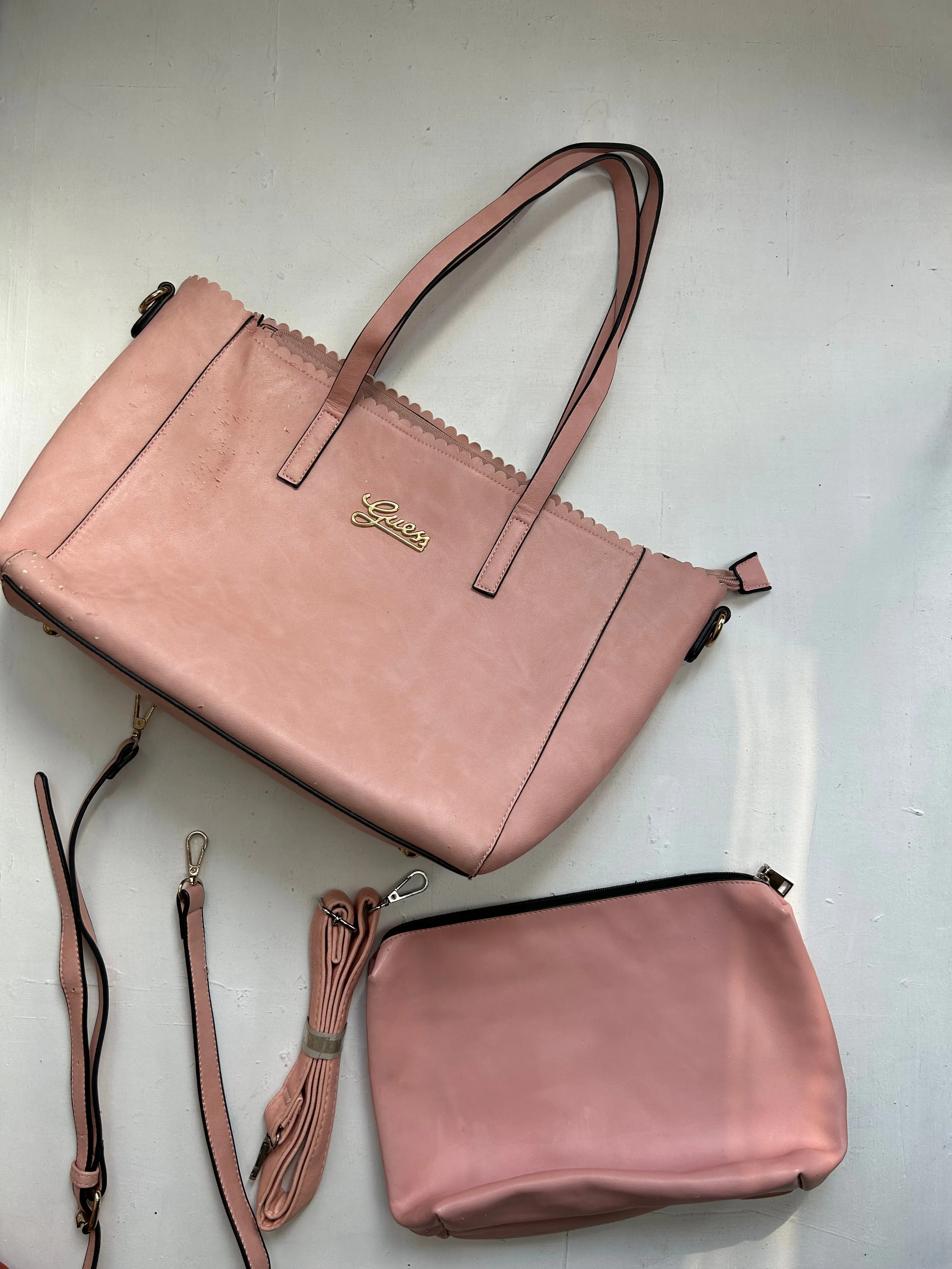 Baby pink y2k vintage buckle uni shoulder bag   pochette