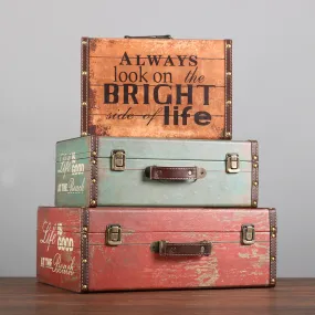 Babymoon Vintage Wooden Suitcase | Set of 3 |  Baby Photography Props | Decorative Add-ons | Bright Life Design