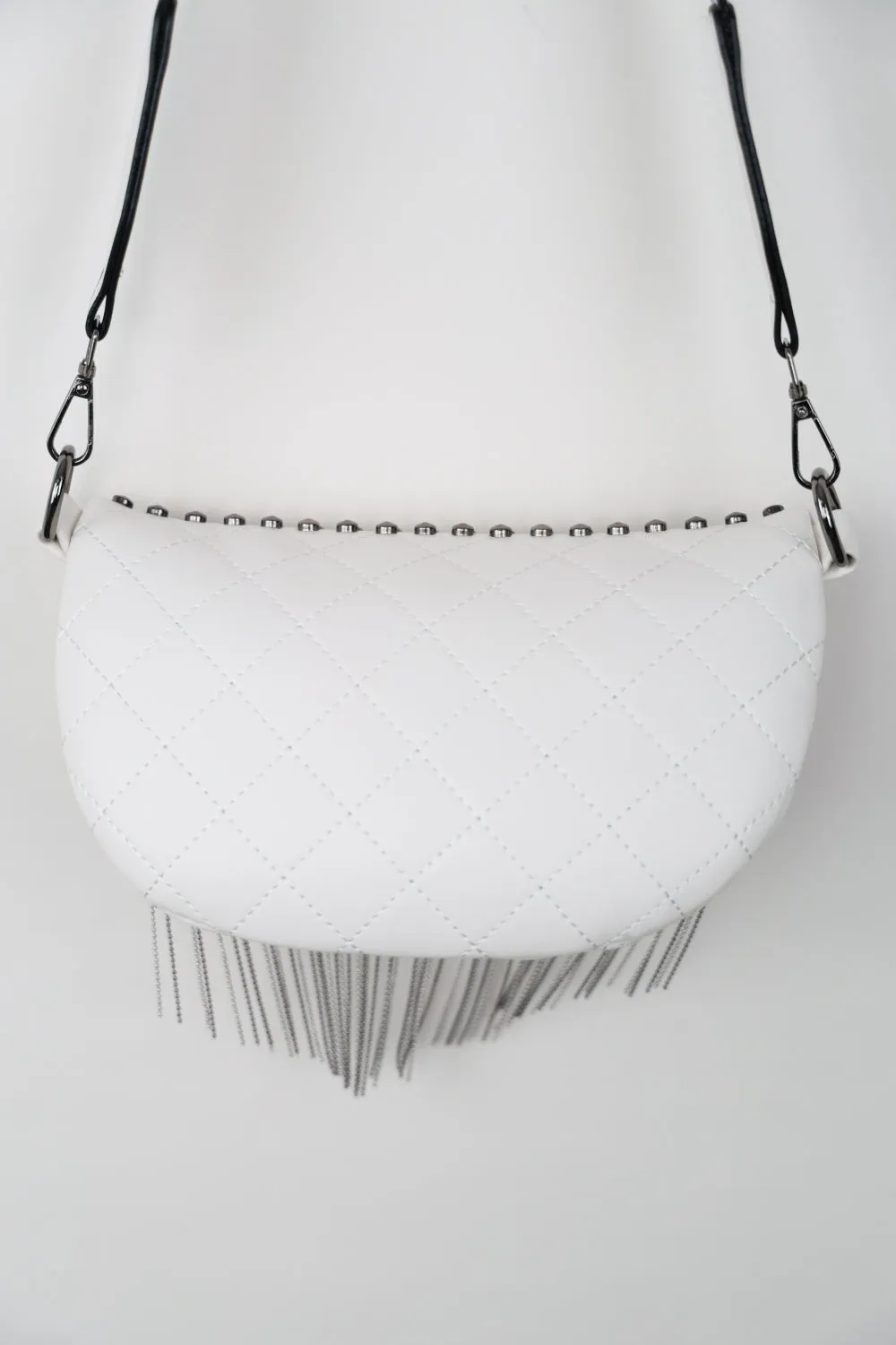 Backstage Studded Belt Bag with Fringes