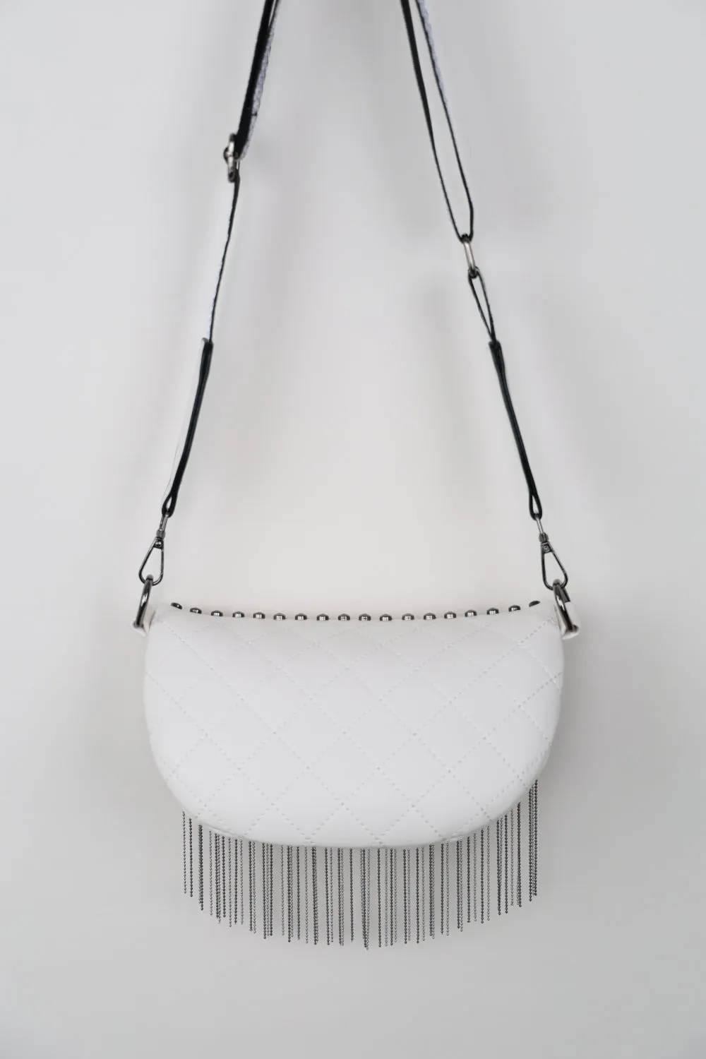 Backstage Studded Belt Bag with Fringes