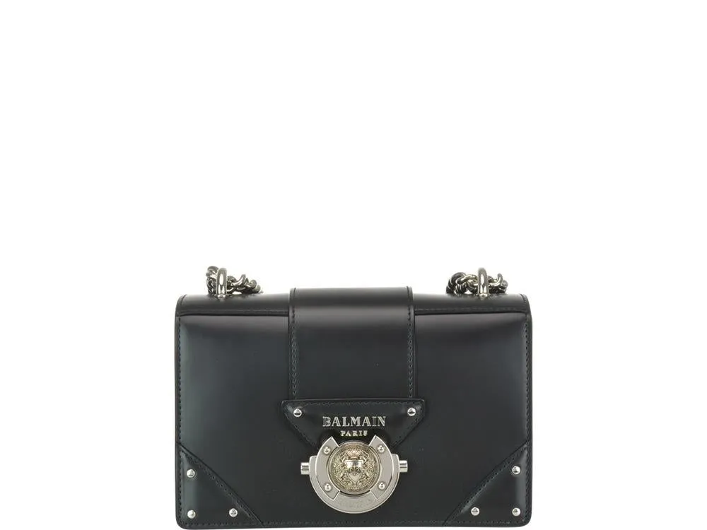 Balmain Logo Studded Shoulder Bag