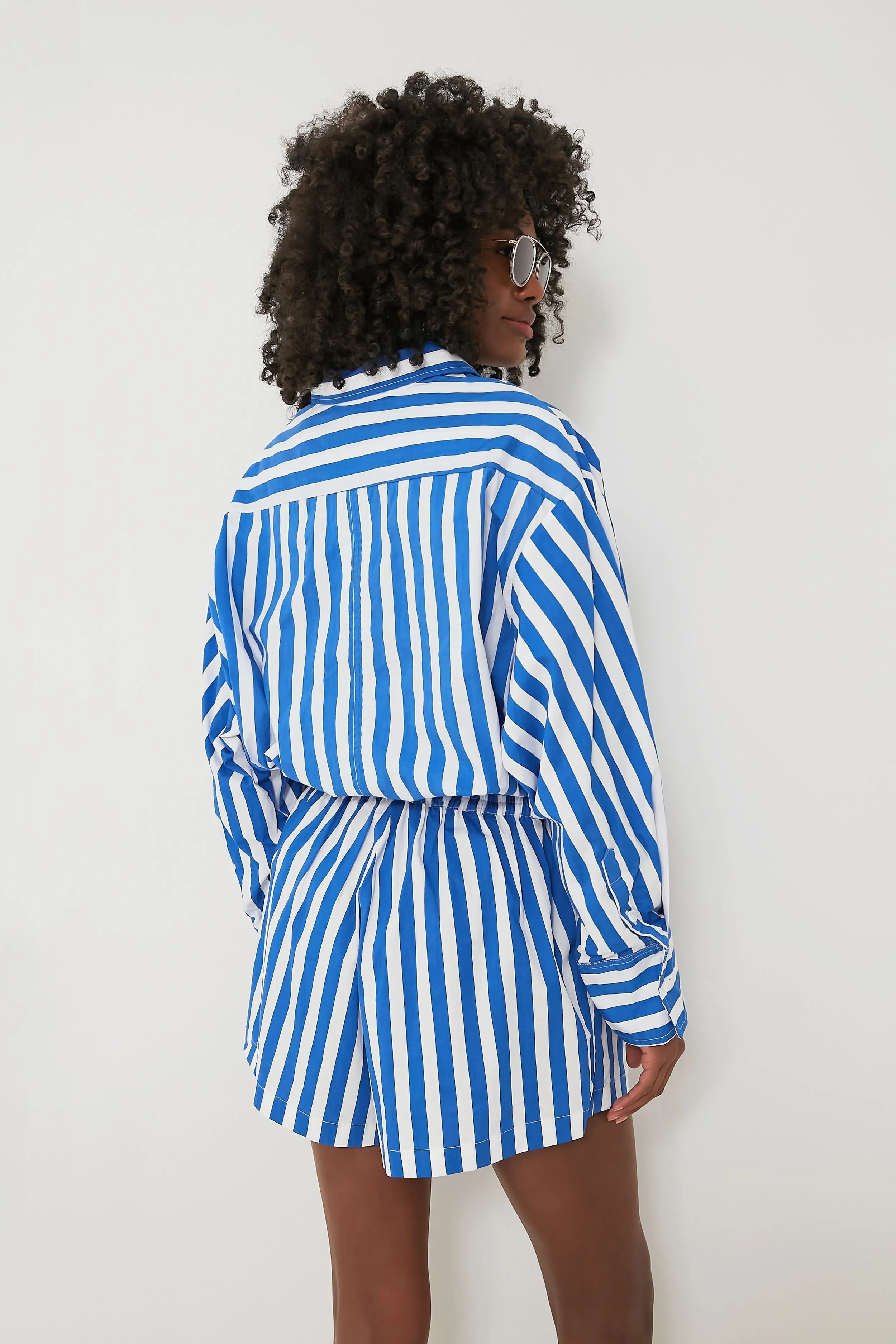 Bayou Stripe Cobalt Isole Playsuit