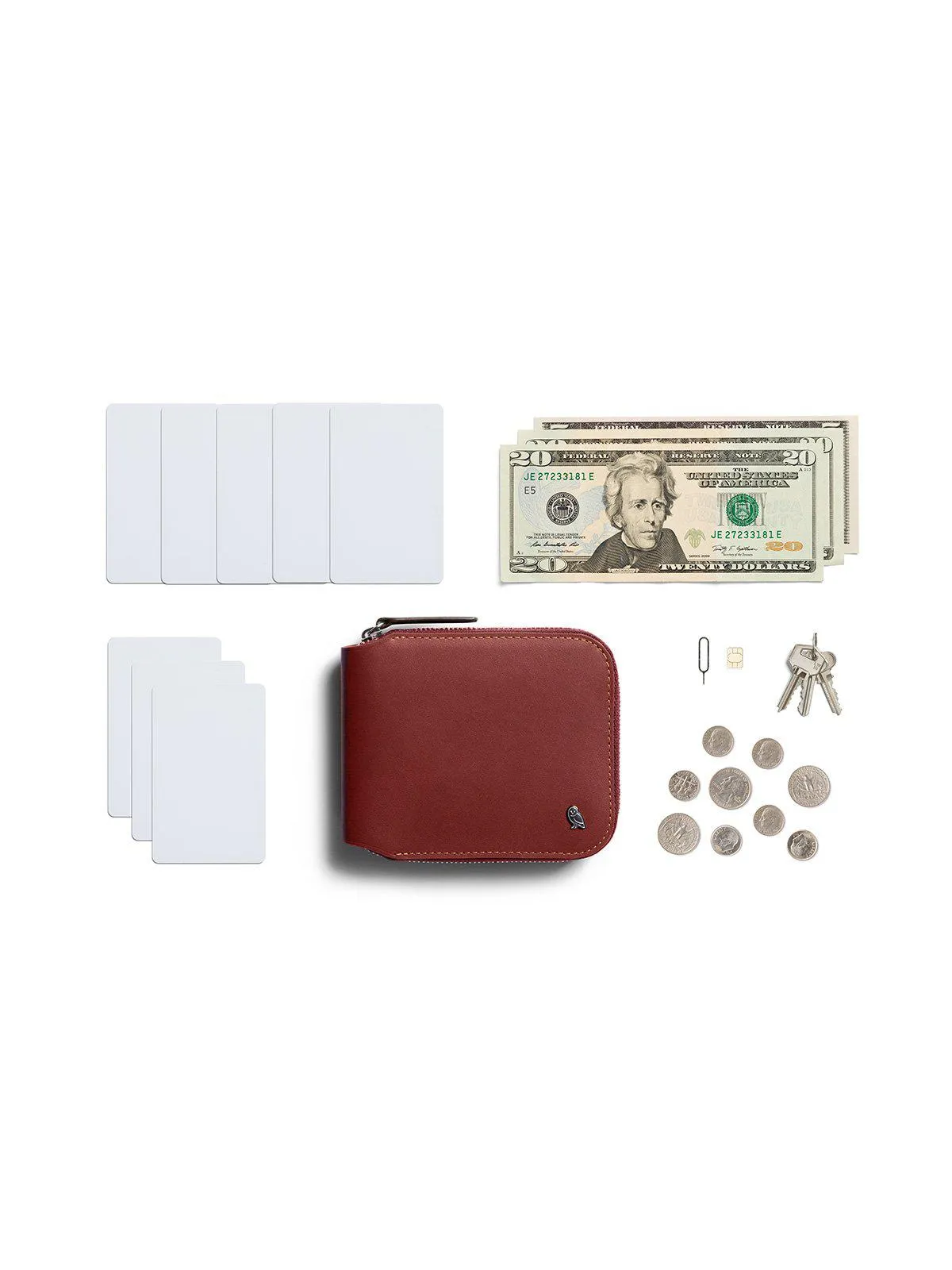 Bellroy Zip Wallet Red Earth RFID