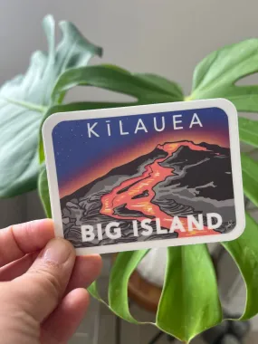 Big Island Kilauea  Sticker - Hawaii Island Series