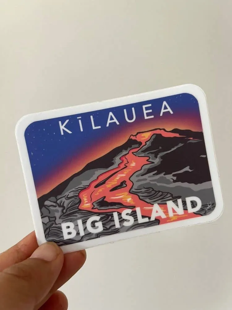 Big Island Kilauea  Sticker - Hawaii Island Series