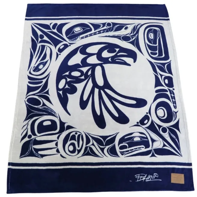 Bill Helin© "The Eagle" Velura Throw Blanket - Tsimshian