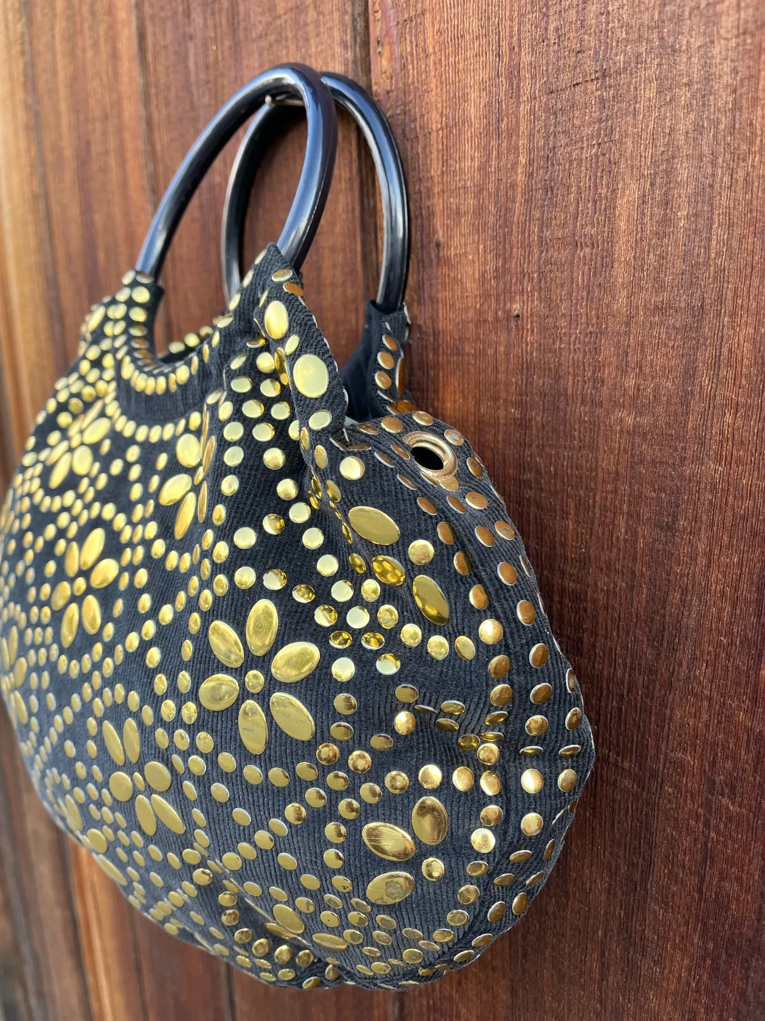 Black & Gold Studded Bag