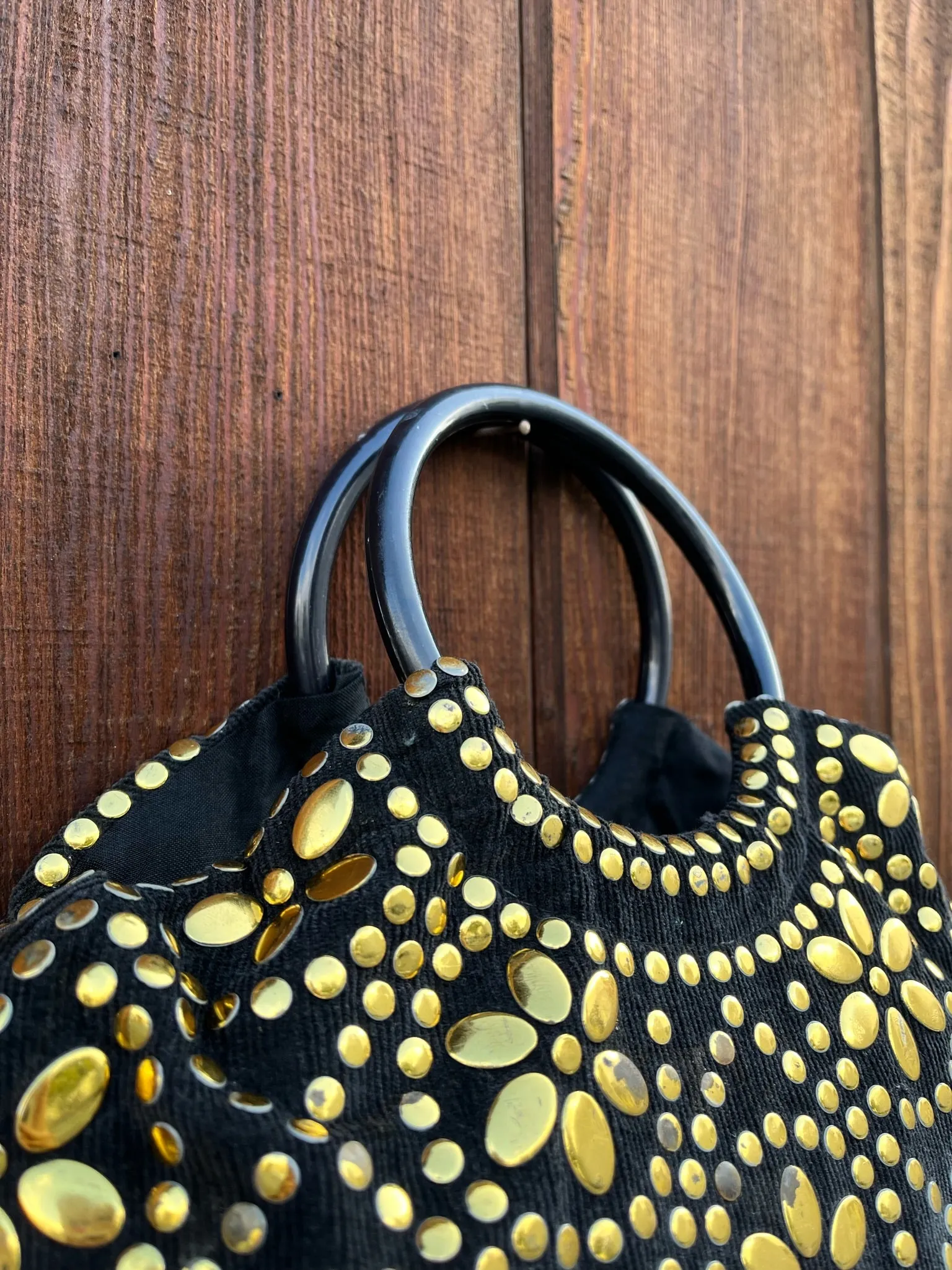 Black & Gold Studded Bag