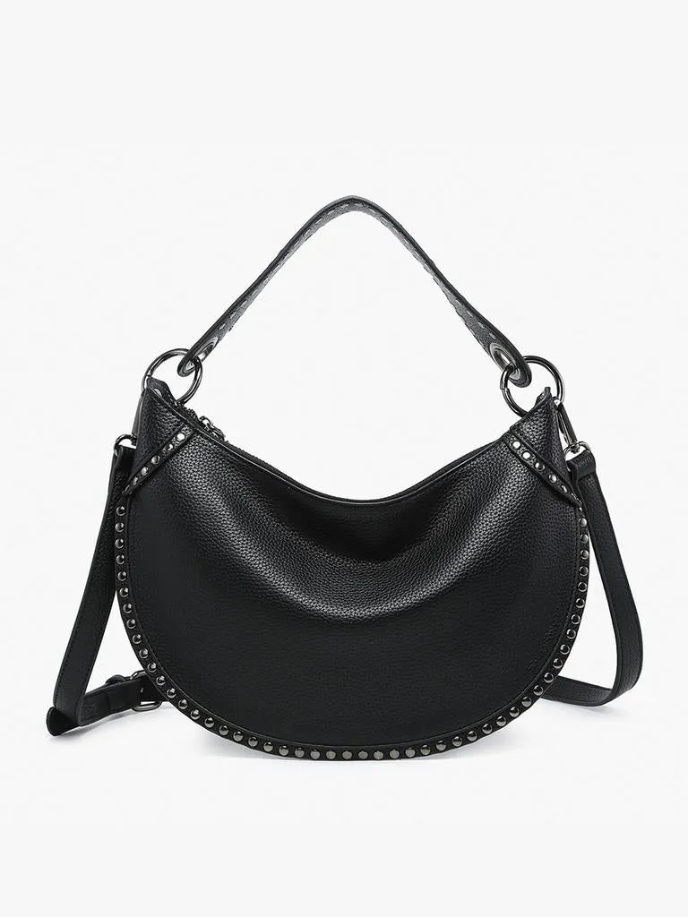 Black Jenna Studded Bag