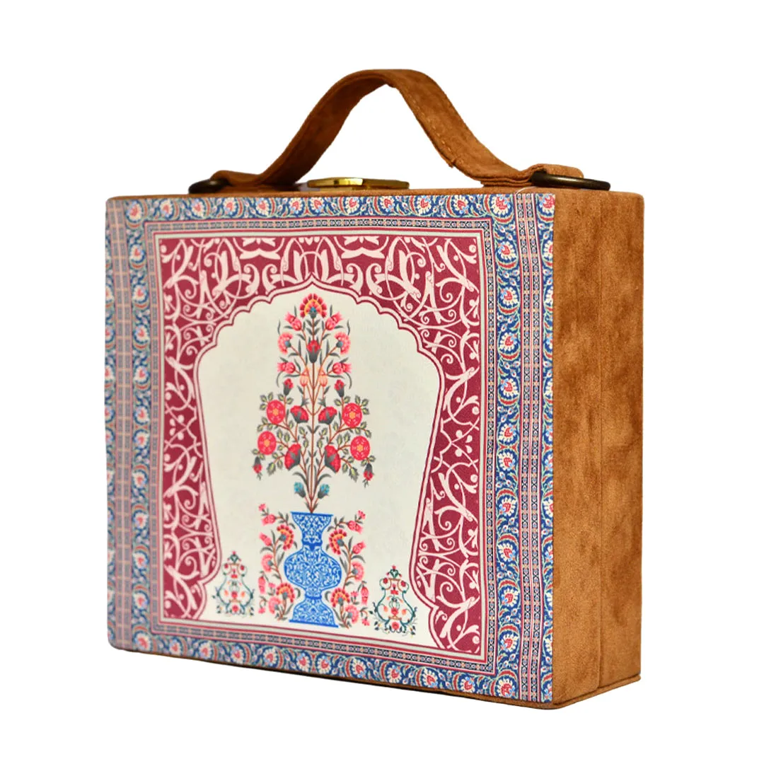 Blue Decorative Vase Suitcase Style