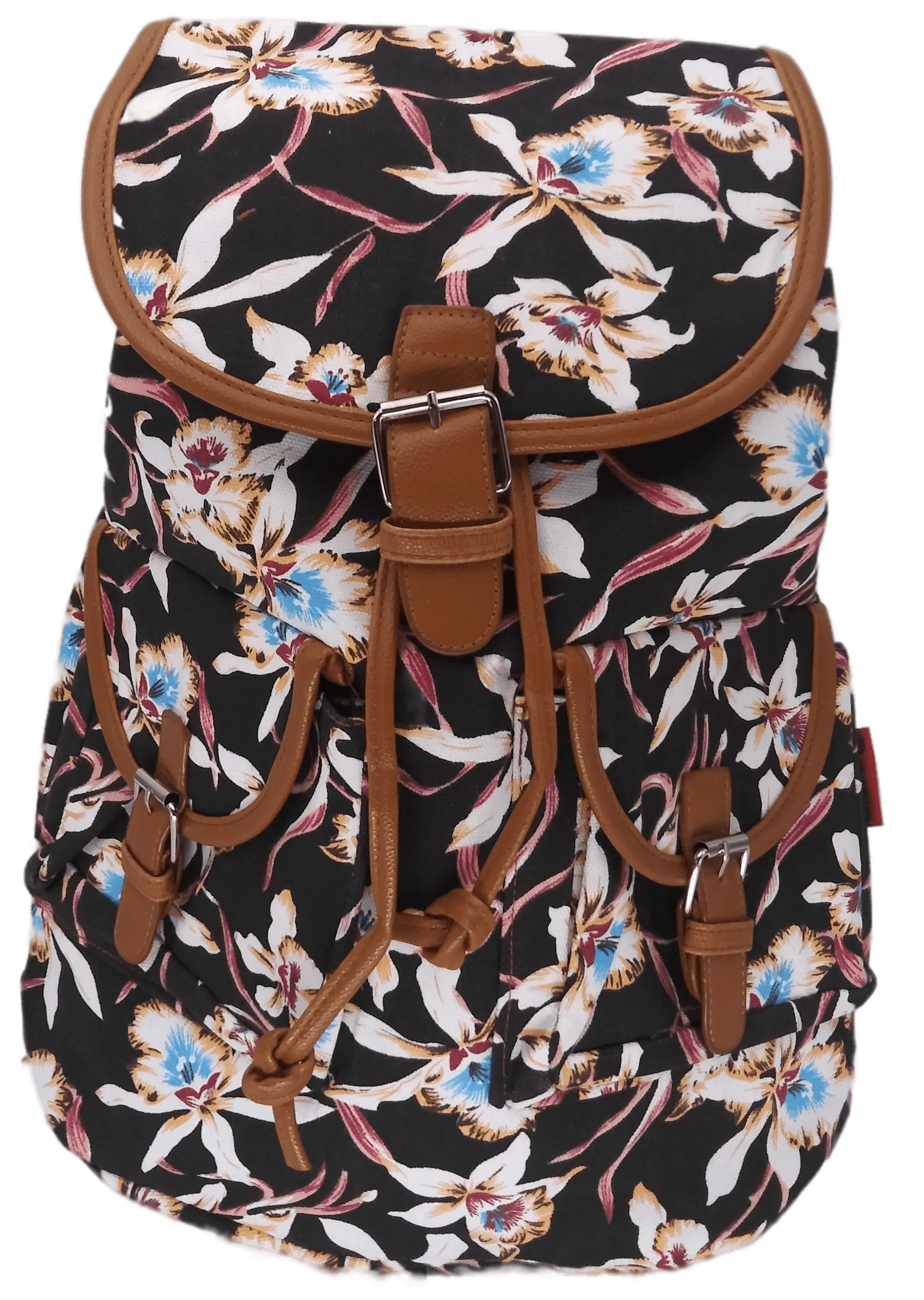 Bravo! Backpack Rucksack Drawstring (Waterlily, Black)