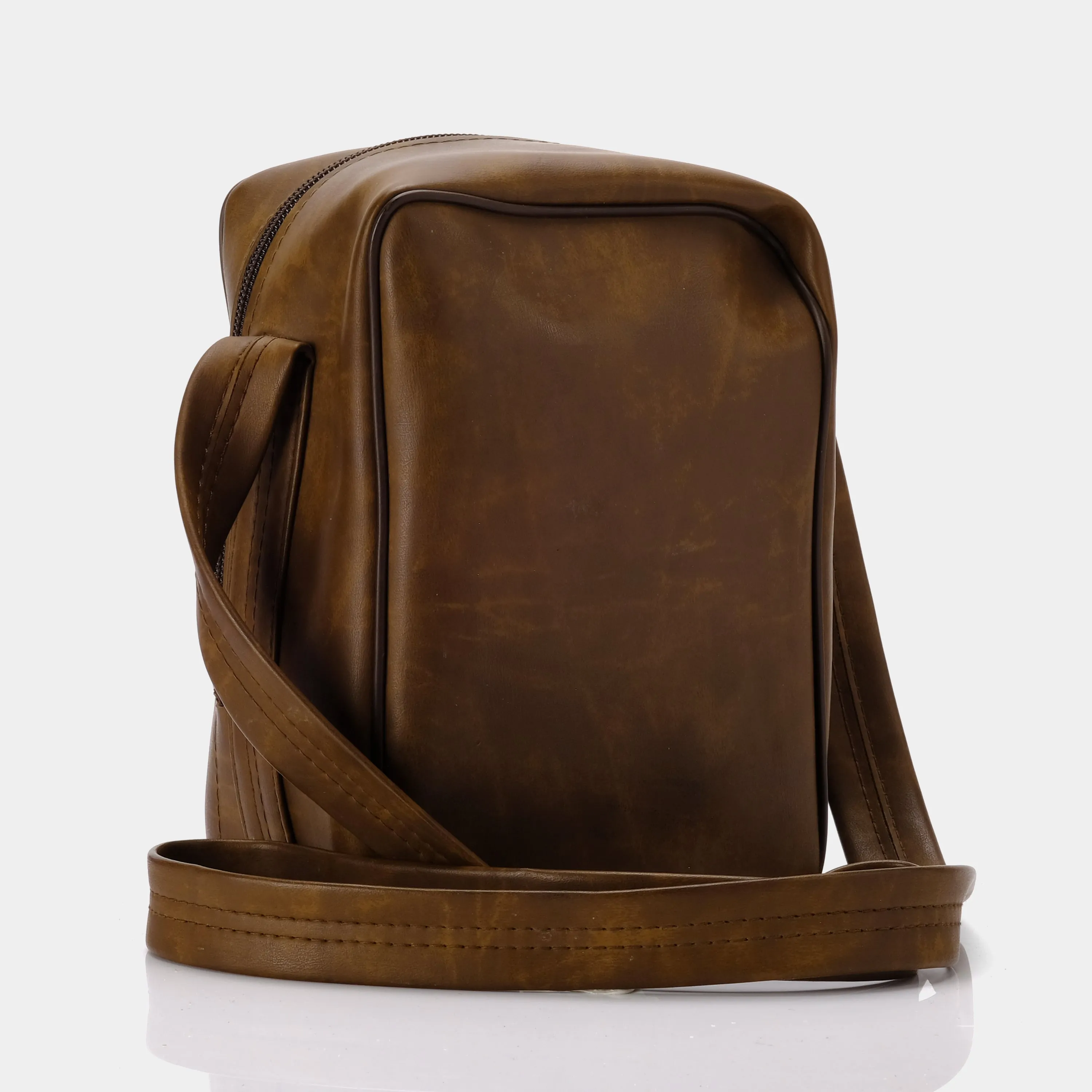 Brown Leather Polaroid Instant Camera Bag