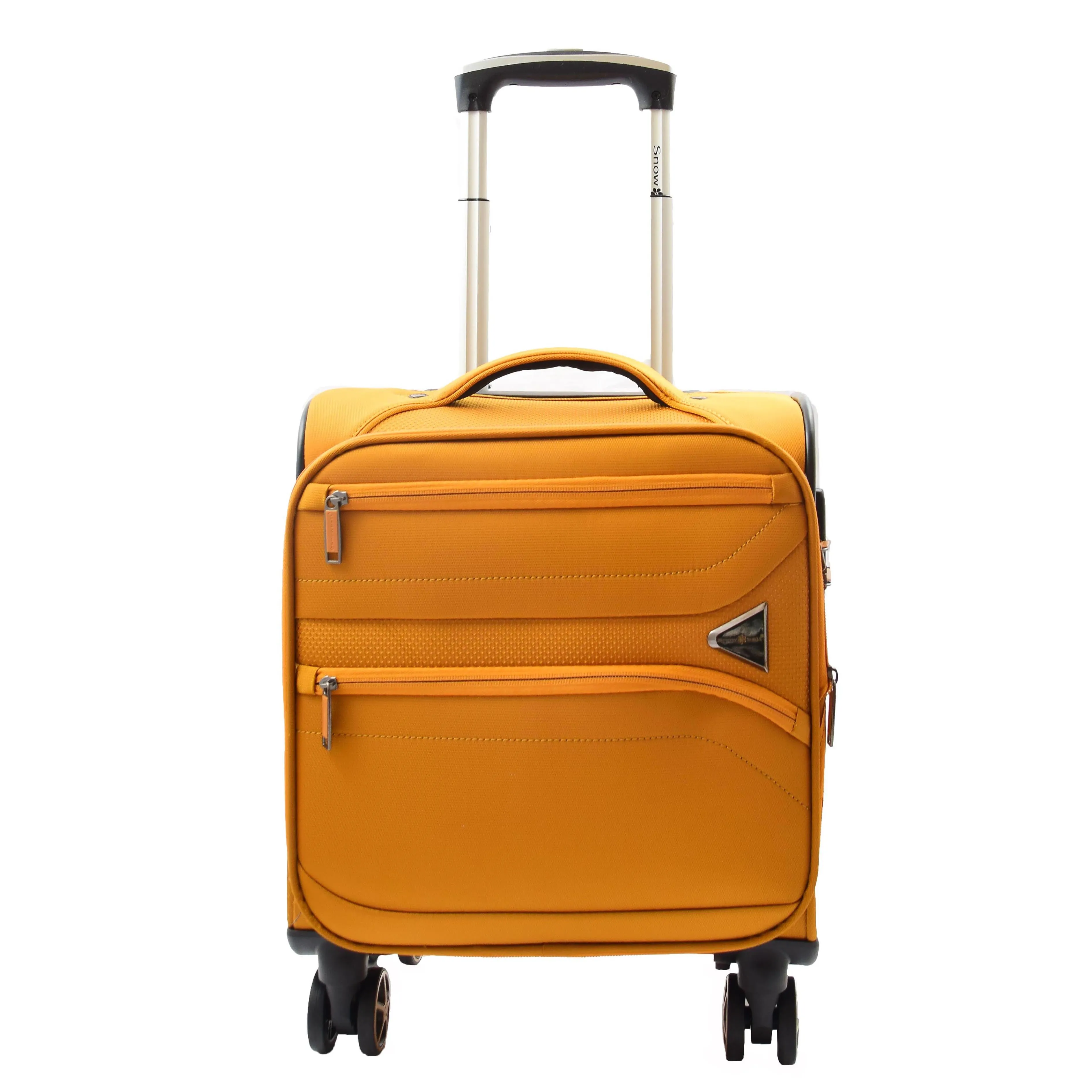 Budget Airline Under Seat Cabin Size Suitcase Lightweight 4 Wheel Hand Luggage Atom Yellow