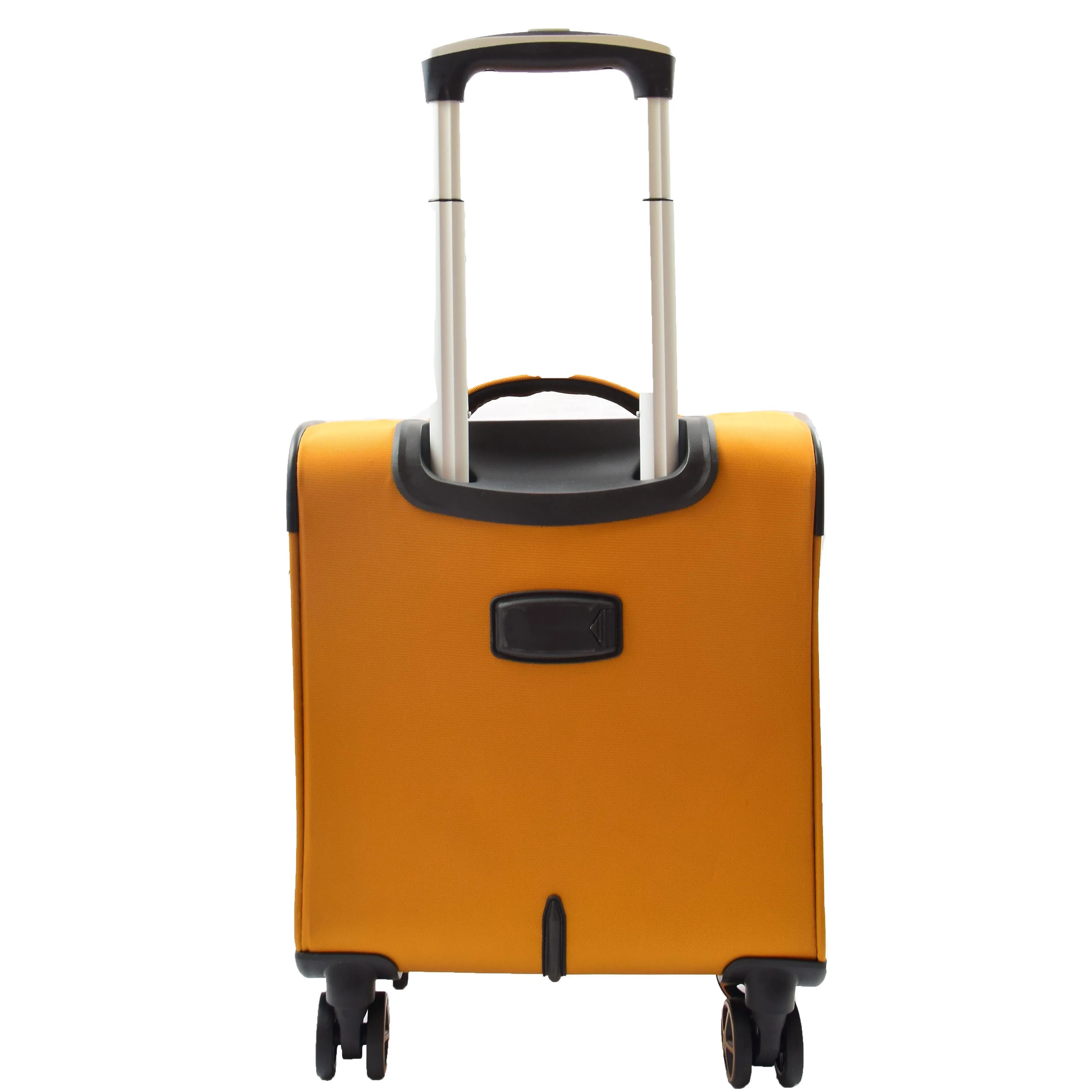 Budget Airline Under Seat Cabin Size Suitcase Lightweight 4 Wheel Hand Luggage Atom Yellow