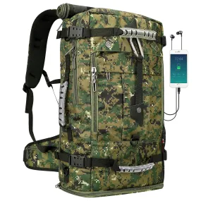 Camo Nylon Travel Backpack for Men