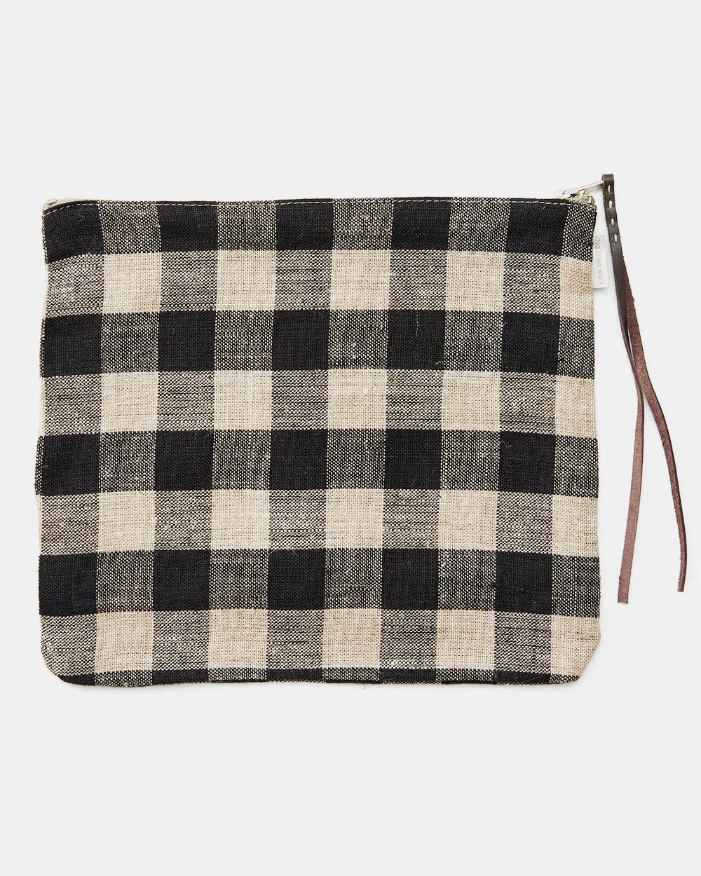 Canna Pouch Large: Black Natural Check