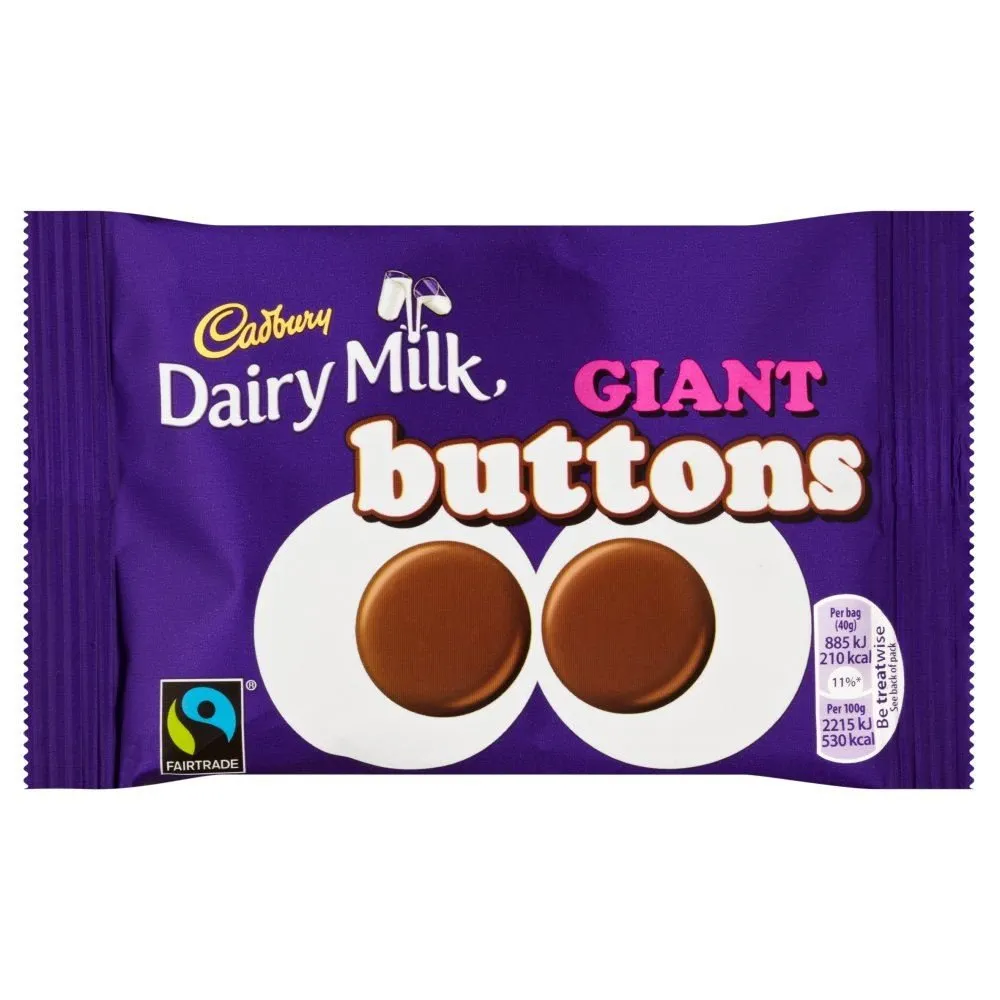 C'bury Dairy Milk Giant Buttons Chocolate 40g