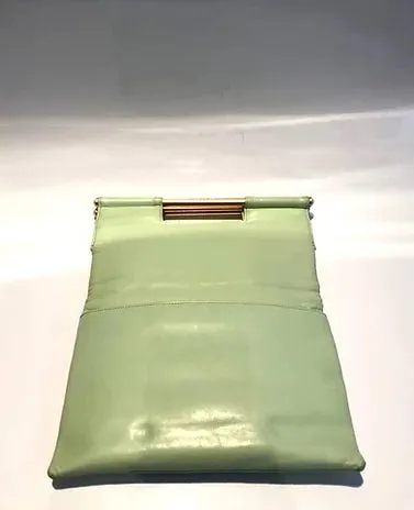 CHANEL QUILTED MINT GREEN TOP HANDLE FLAP TOTE BAG