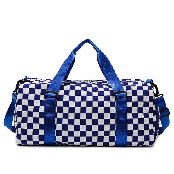 Checkered Weekender Travel Luggage Tote Bag