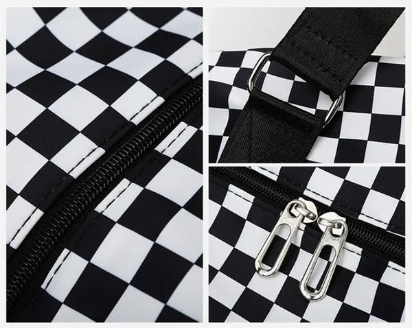 Checkered Weekender Travel Luggage Tote Bag