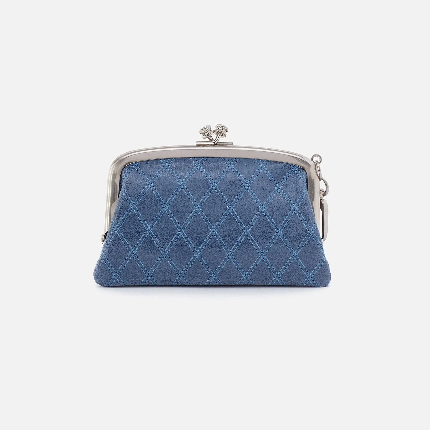 Cheer Frame Pouch in Buffed Leather - Azure