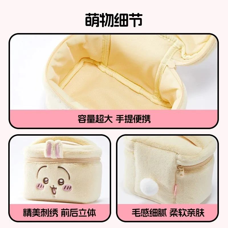 ChiiKawa X Miniso | ChiiKawa Hachiware Usagi Plush Make Up Bag- Kawaii items Room Decoration