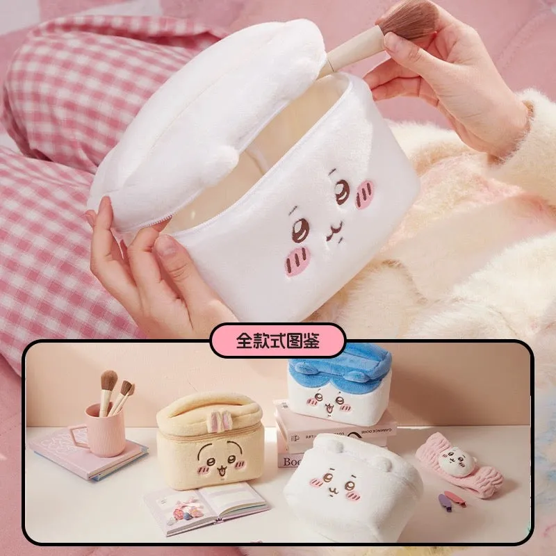 ChiiKawa X Miniso | ChiiKawa Hachiware Usagi Plush Make Up Bag- Kawaii items Room Decoration