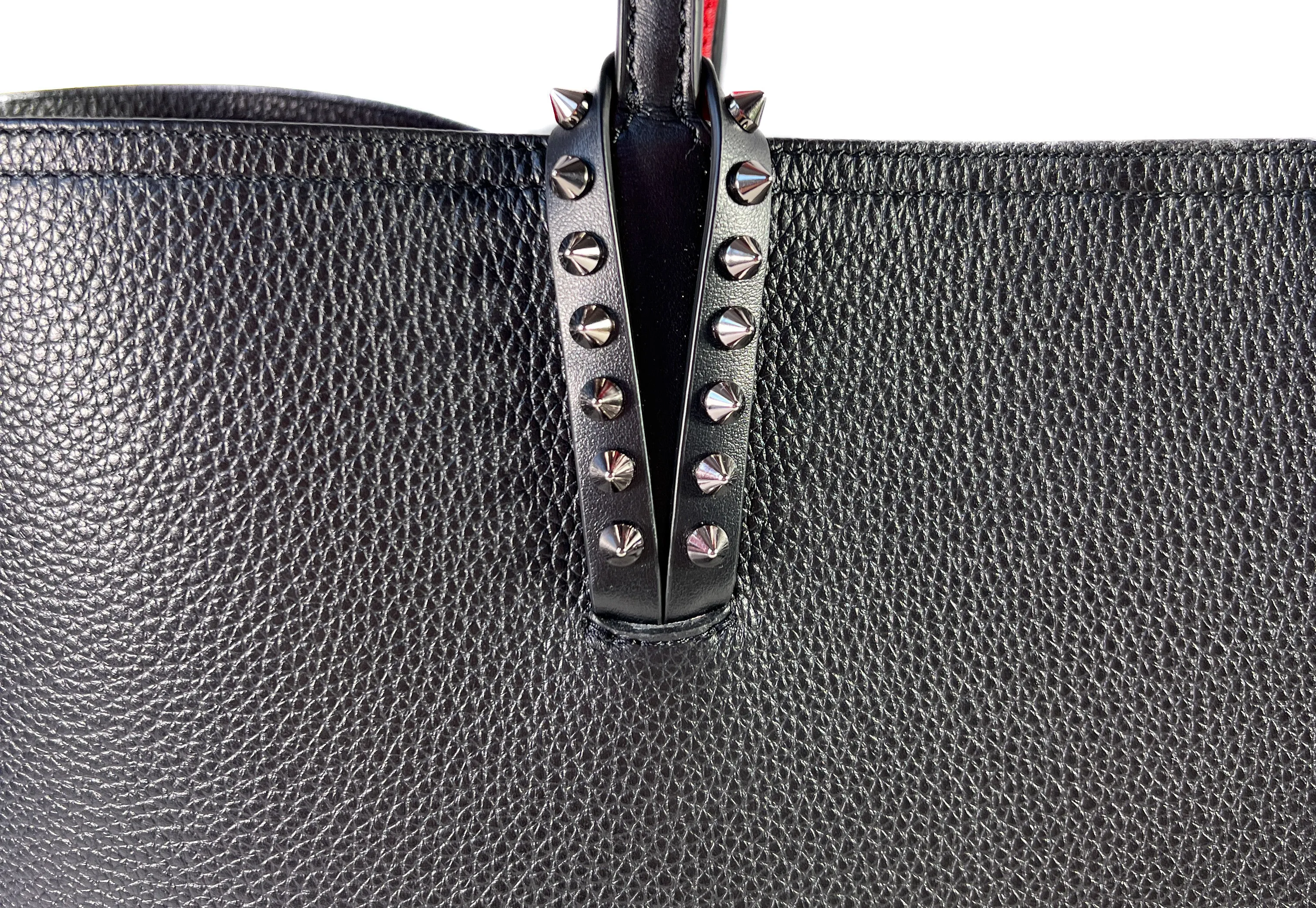 Christian Louboutin black studded Cabata large tote