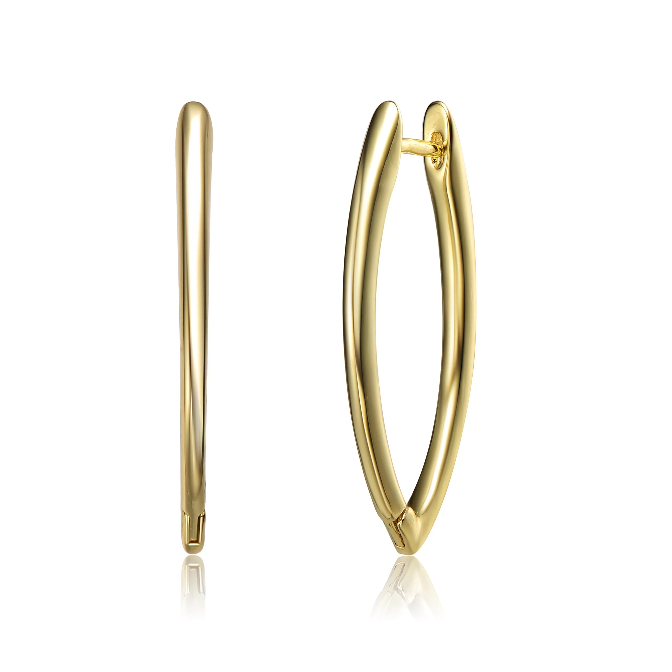 Cléo V-Shaped Golden Hoop Earrings