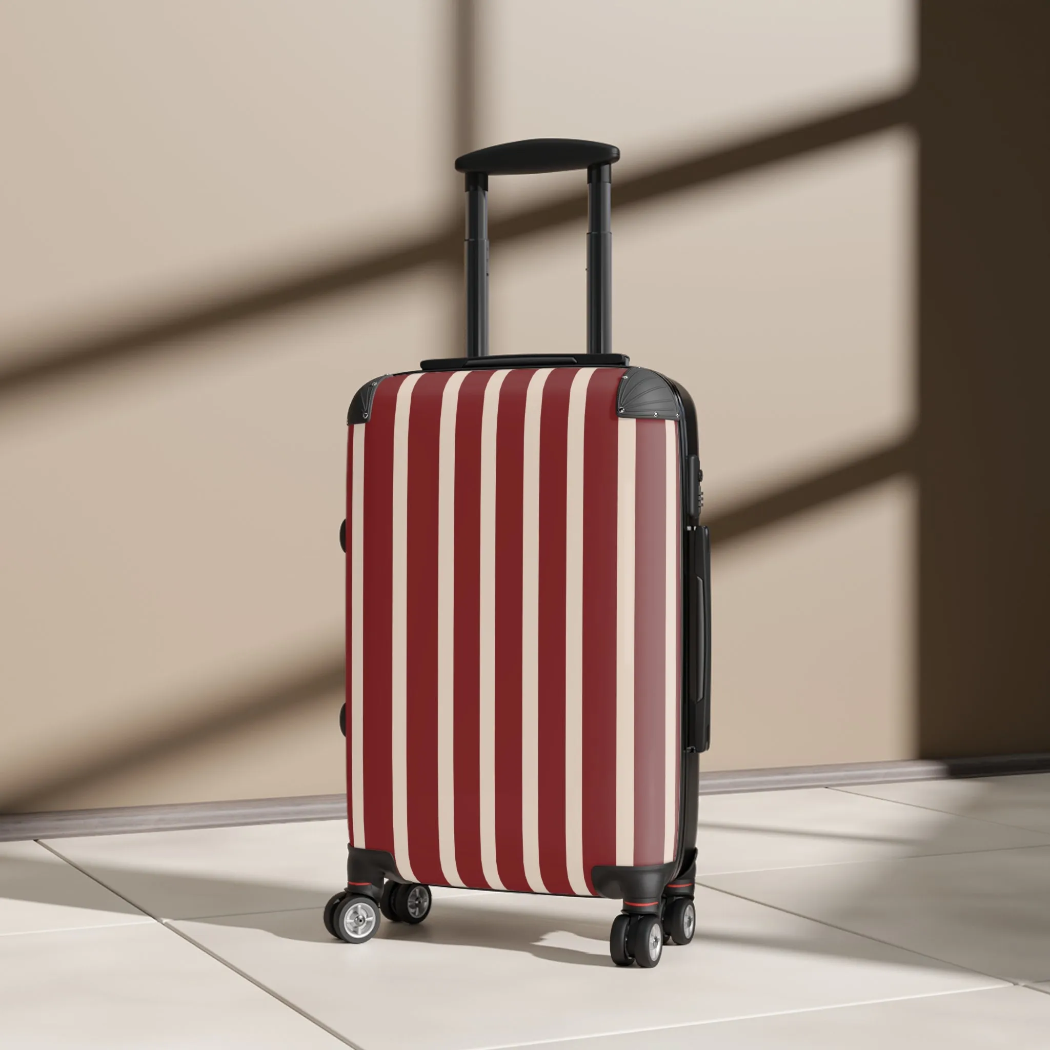 Crimson Creme Traveler Suitcase