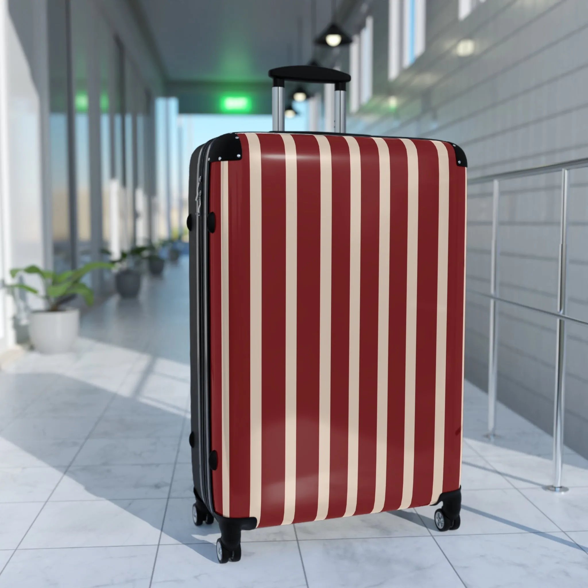 Crimson Creme Traveler Suitcase