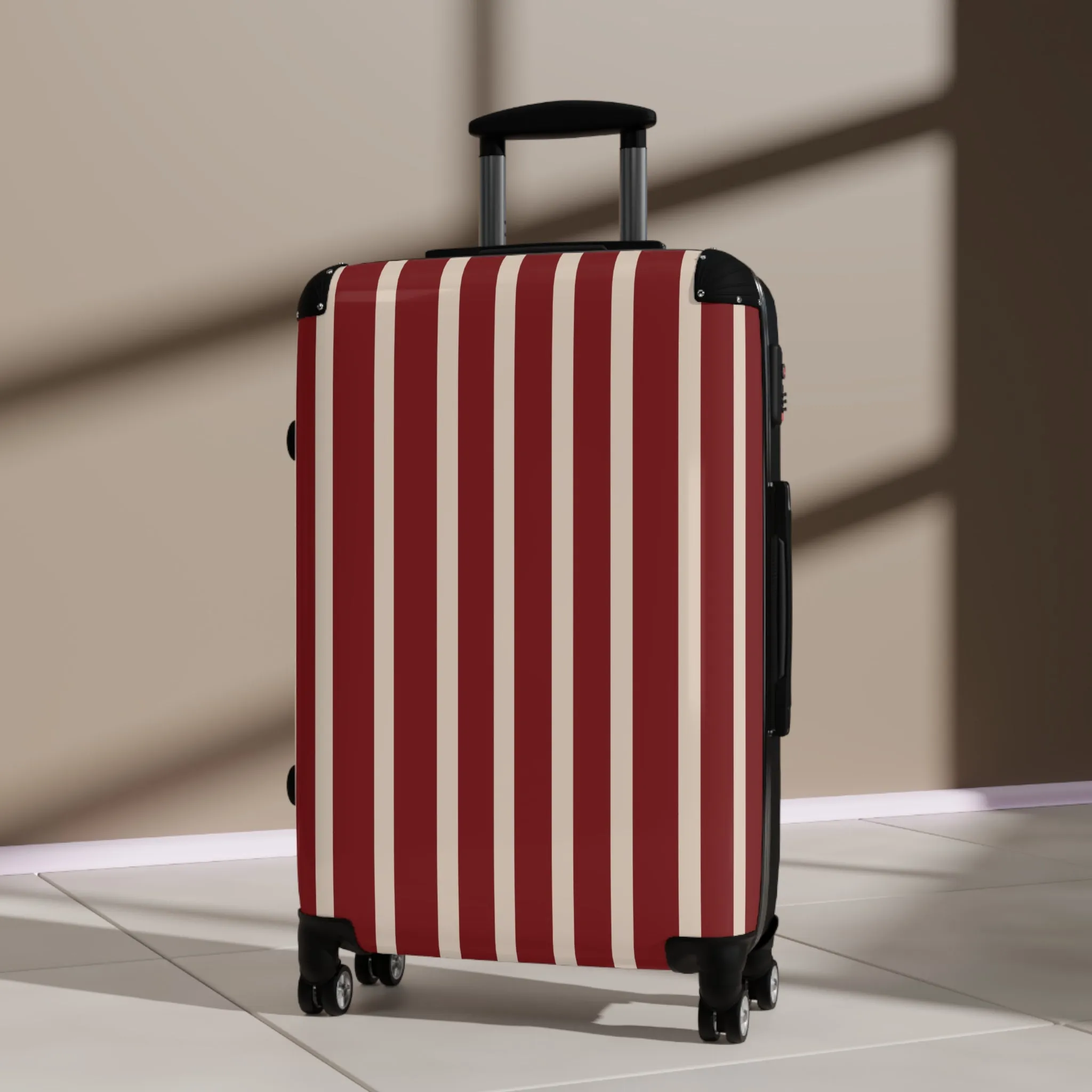 Crimson Creme Traveler Suitcase