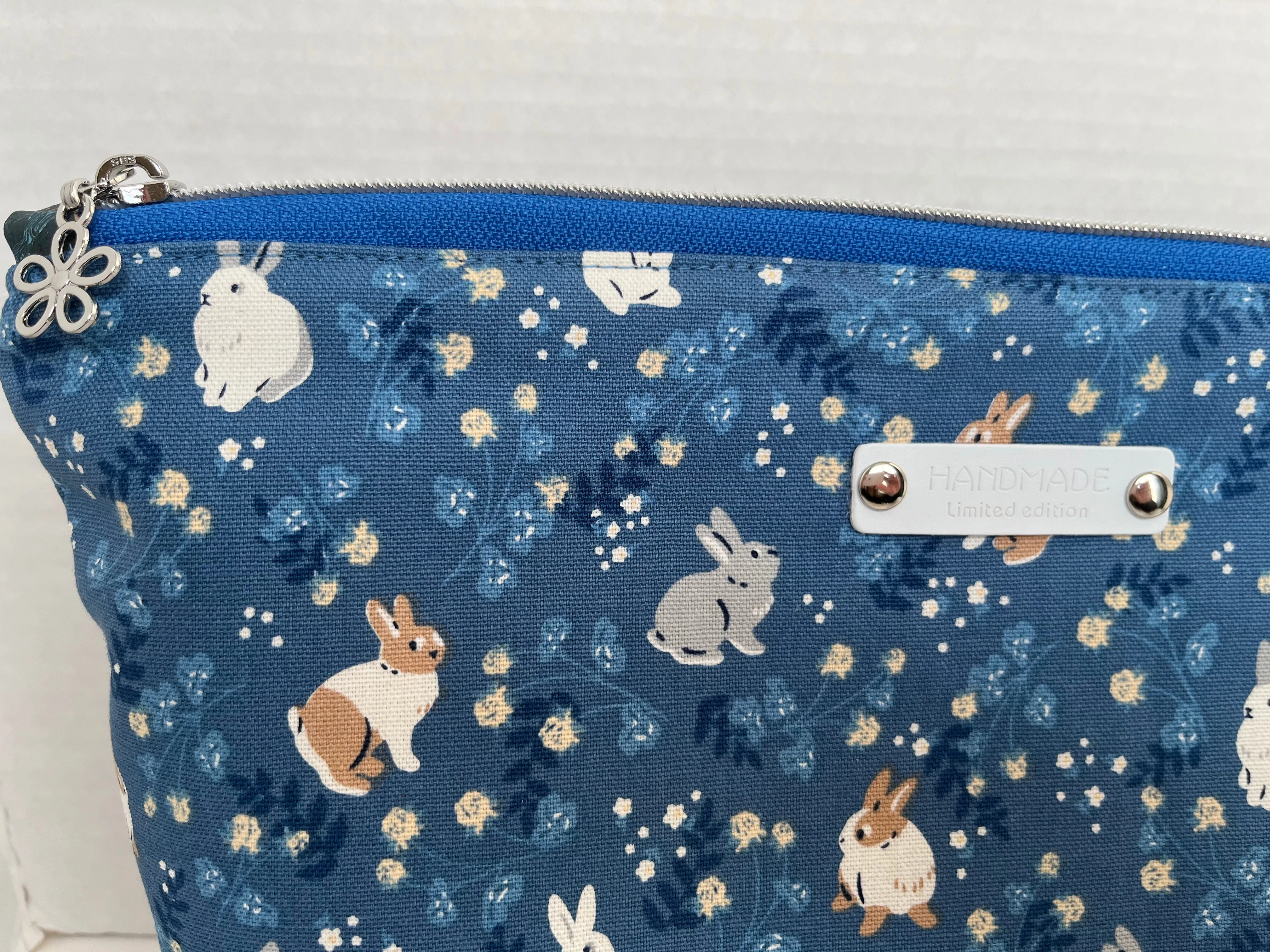 Cute Rabbits Large Cosmetics Bag, Toiletry Bag, Project Bag