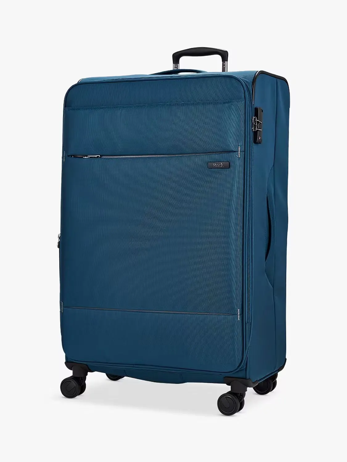 DELUXE Lite 8-Wheel Soft Shell Suitcase, Set of 3 - Teal