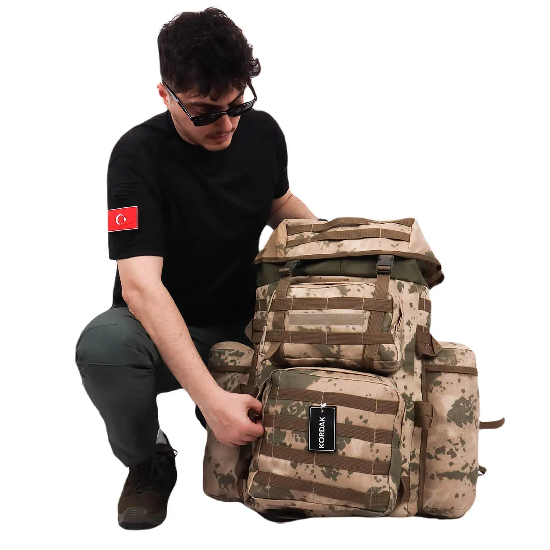 Deserton Camouflage Camping Military Operation Backpack - 90 Liter Bag